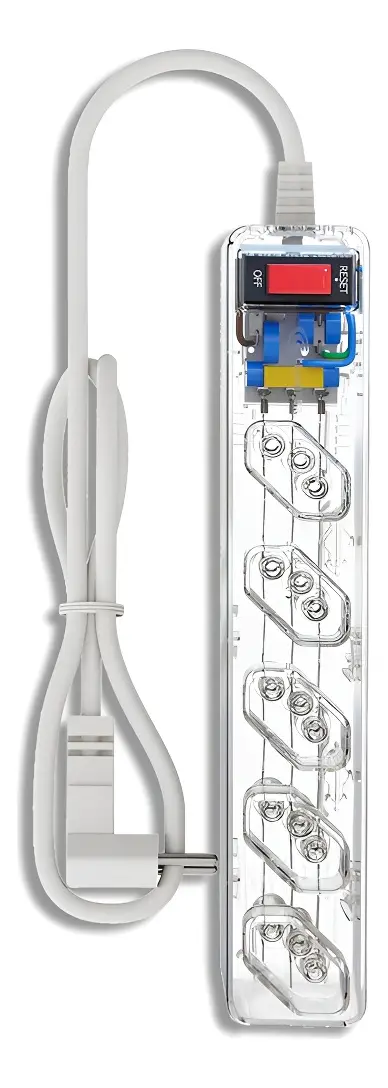 Filtro De Linha Clamper Iclamper Energia 5 Tomadas, Com Dps E Proteção Contra Raios E Surtos Elétricos 127/220v