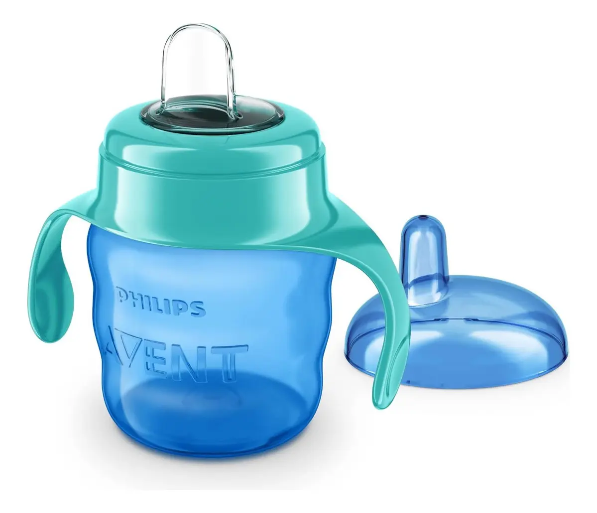 Copo Transição Easy Sip 6m+ Scf551/05 Philips Avent Azul Ondulado