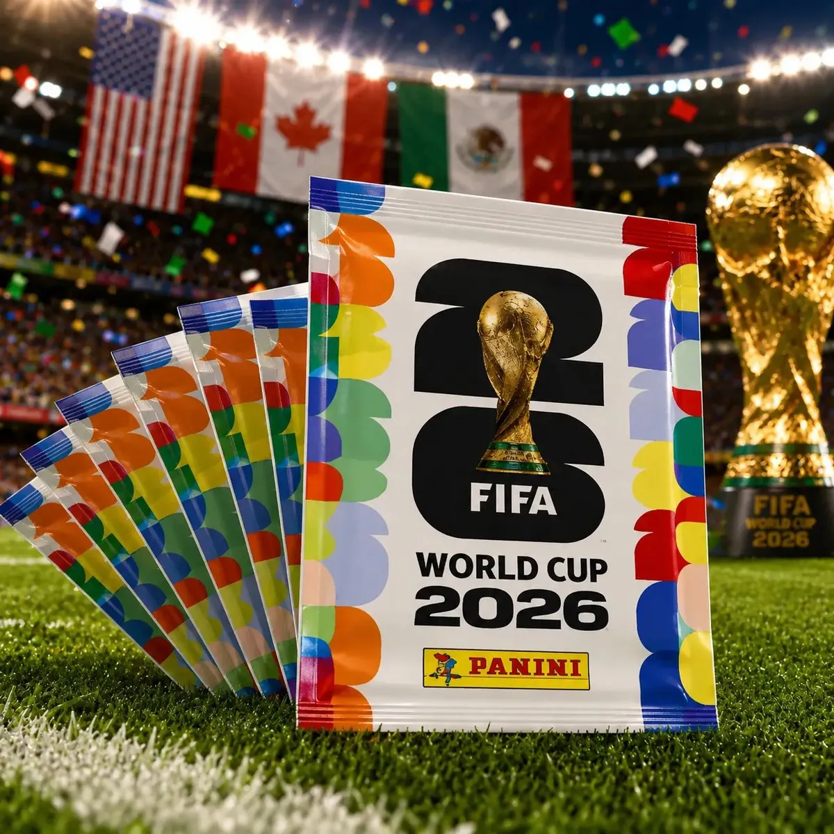 Kit Figurinhas Do Álbum Copa Do Mundo 2026 - 05 Envelopes Figurinhas Copa Do Mundo 2026