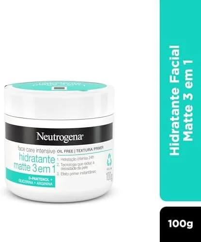 Neutrogena Hidratante Facial Matte 3 em 1 Face Care Intensive, 100g