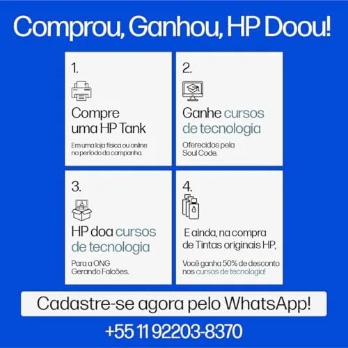 Multifuncional HP Smart Tank 584 (Wi-Fi/USB/Bluetooth/Bivolt) Preta