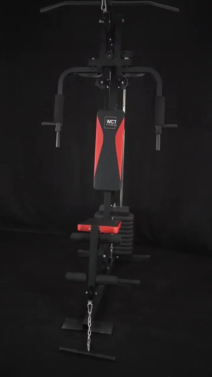 Estação De Musculação De 45kg Wct Fitness Cor da estrutura Preto Cor do estofamento Preto e vermelho