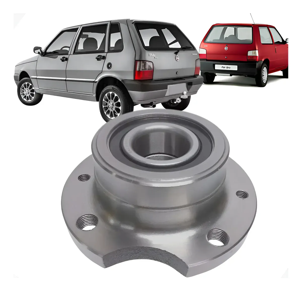 Cubo Roda Traseiro Fiat Uno Todos Ano 1987 C/rolamento S/abs