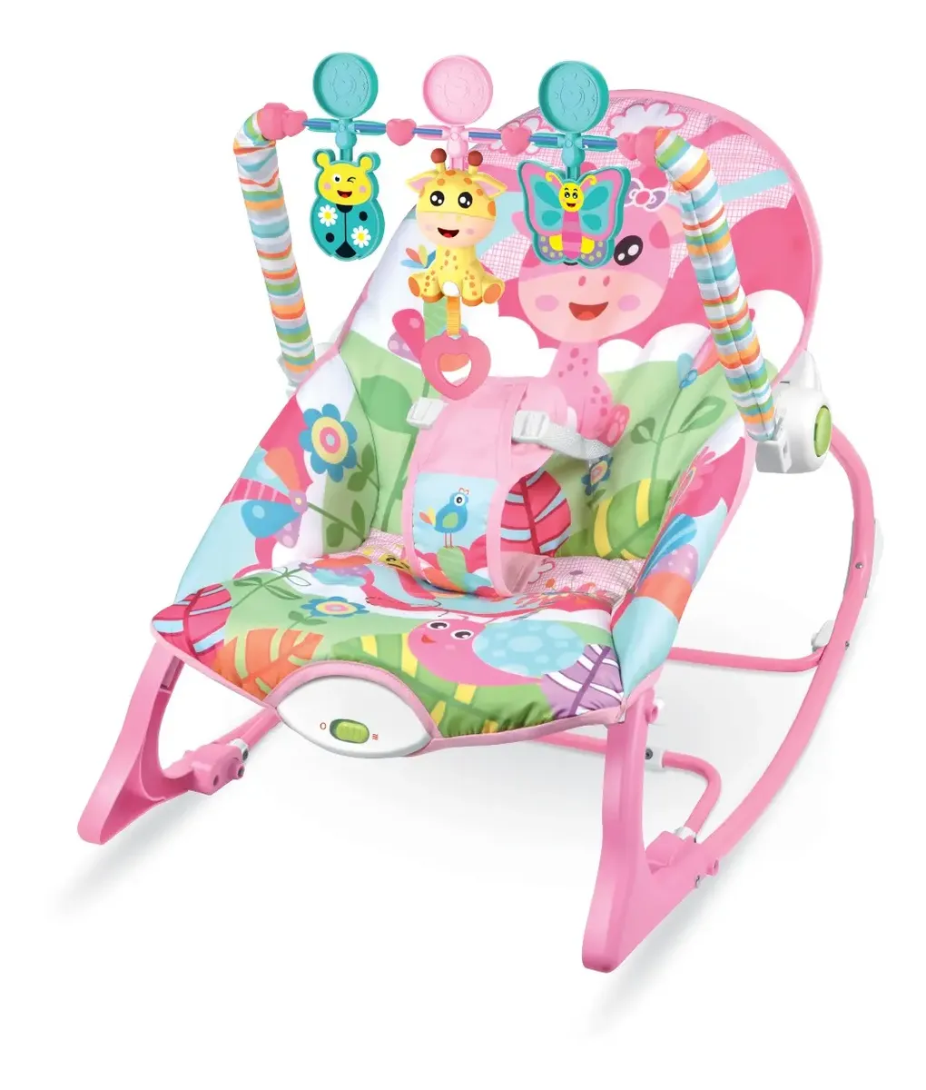 Cadeira Musical Vibratória Bebê Funtime Maxibaby 18kgs Rosa