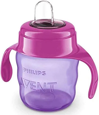 Copo de transição Philips Avent com bico de silicone rosa 6m+