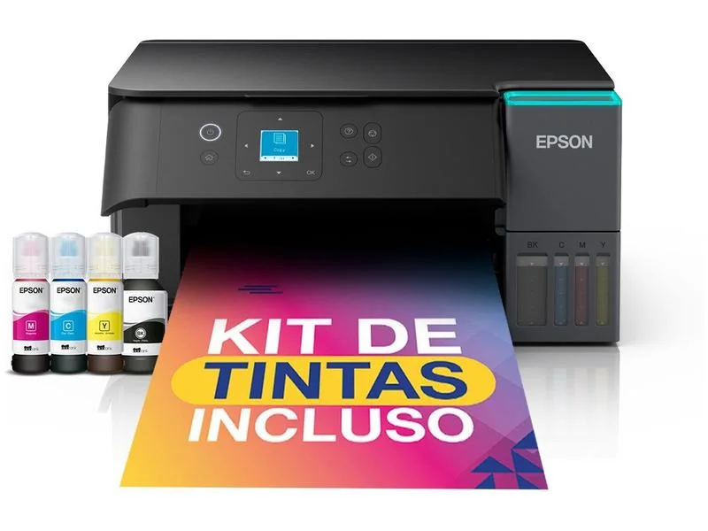 Impressora Multifuncional Epson EcoTank L4360 Tanque de Tinta Frente e Verso Automático Colorida Wi-Fi USB