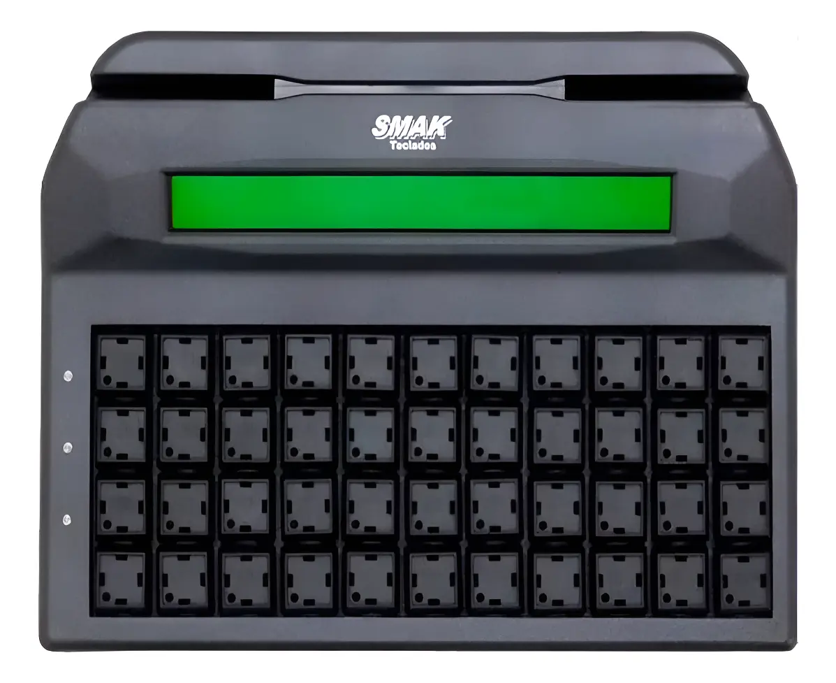 Teclado Smak 44 Teclas Com Display E Conexão Ps2 Pdv Grafite Inglês Us