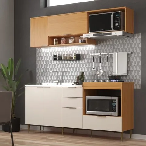 Cozinha Modulada 6 Portas e 2 Gavetas Alice Yescasa