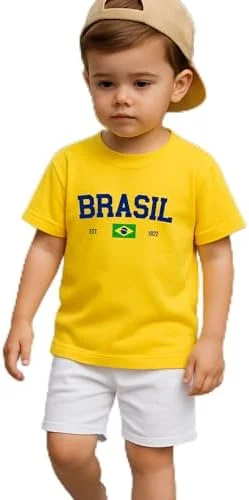 Camiseta Infantil Juvenil Unissex Em Algodão Brasil