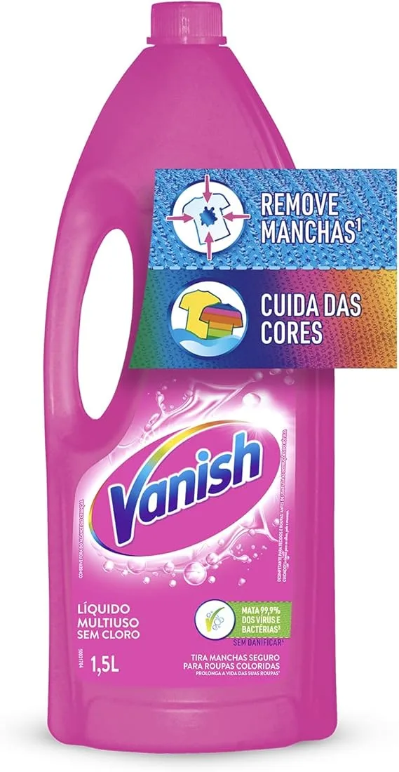 Vanish Tira Manchas Multiuso Líquido, para Roupas Coloridas, Refil 1,2L