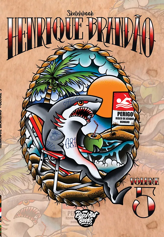 Sketchbook Old School Para Tatuagem - Kit Com 2 Livros