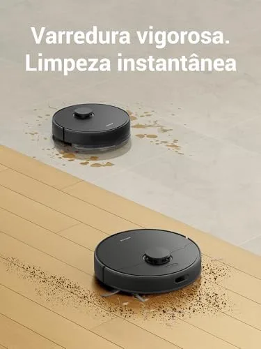 DREAME D9 Max Gen 2 Robô Aspirador de Pó e Passa Pano, 6000Pa, Para Pisos e Pelos de Pets, 285 Min Autonomia, Navegação LDS 360°,Mapeamento Multinível, App/Voz(Alexa/Google), Bivolt