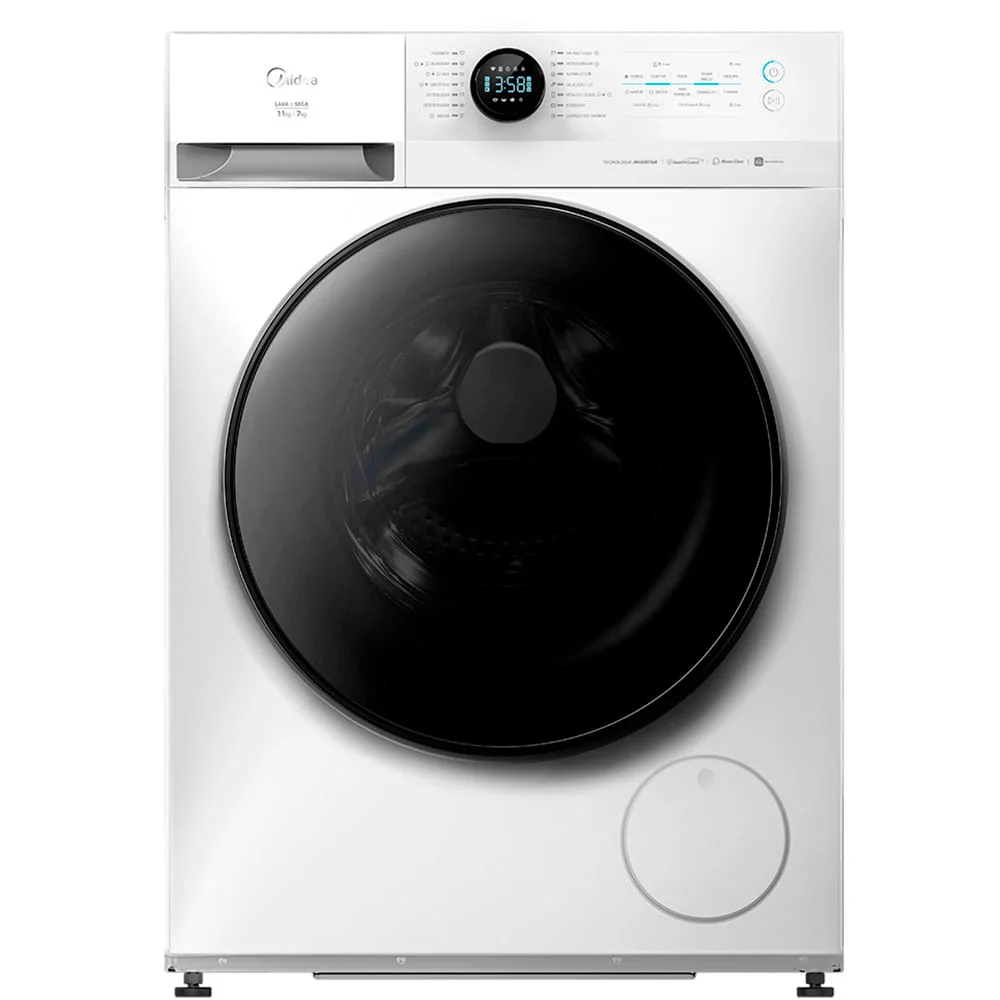 Lava & Seca 11Kg Midea Slim HealthGuard Branca com 14 Programas de Lavagem - MF201D110WB/WK-01