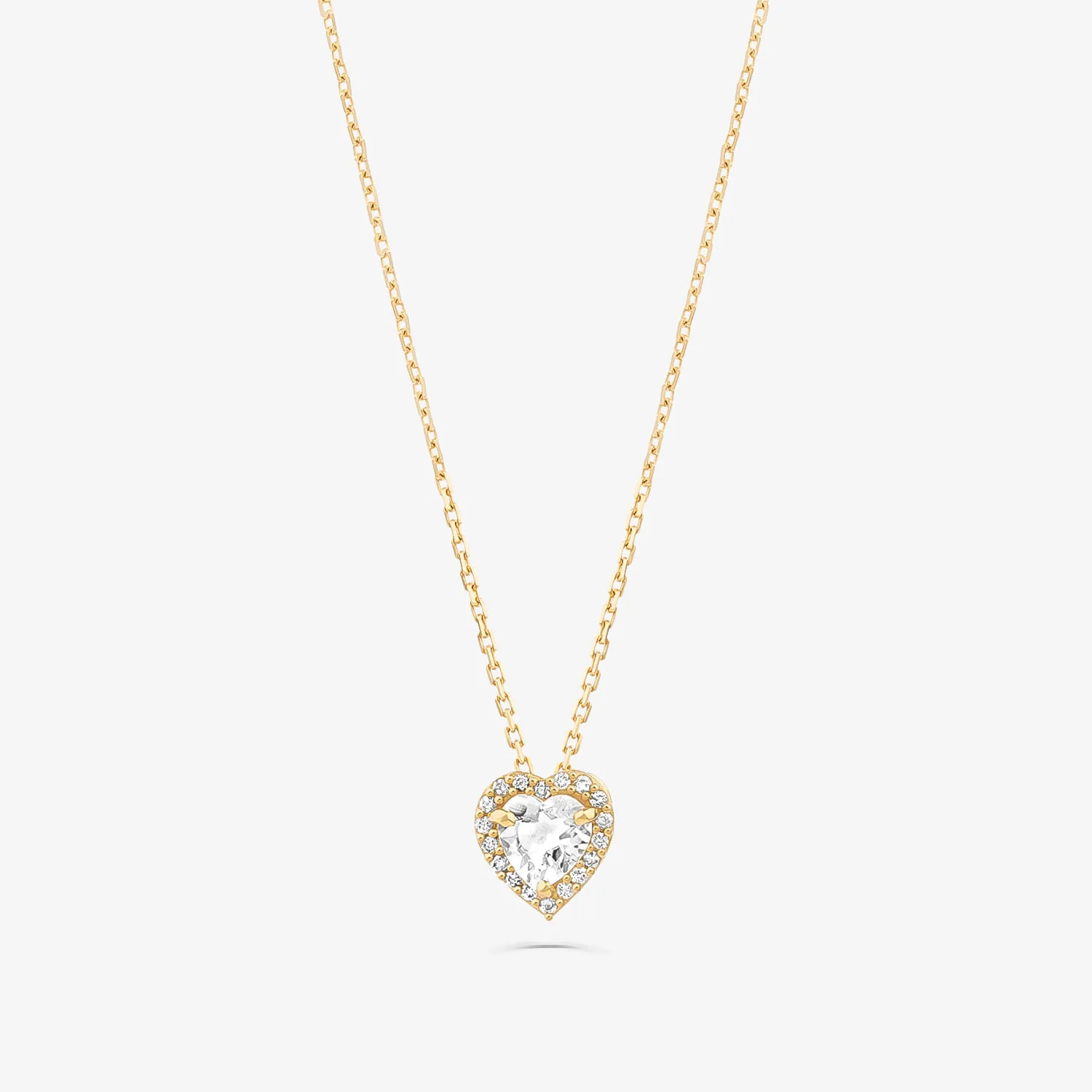Pingente em Ouro Amarelo com Quartzo Incolor