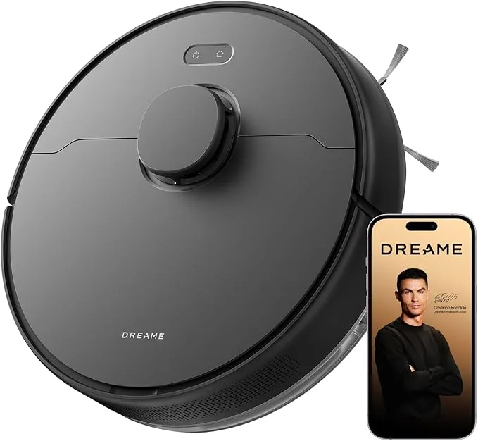 DREAME D9 Max Gen 2 Robô Aspirador de Pó e Passa Pano, 6000Pa, Para Pisos e Pelos de Pets, 285 Min Autonomia, Navegação LDS 360°,Mapeamento Multinível, App/Voz(Alexa/Google), Bivolt