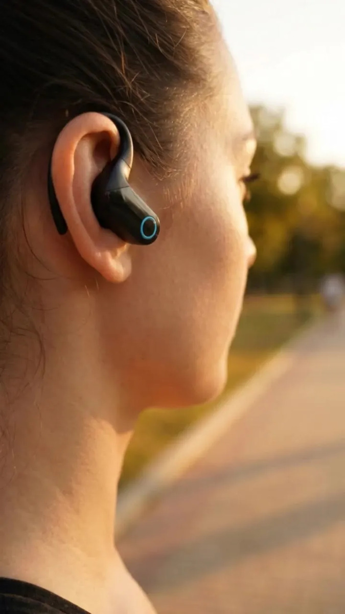 Fone De Ouvido Bluetooth Sem Fio Tws Esportivo Compatível Com iPhone Samsung Xiaomi Lenovo Motorola Xt80 Lp75 Celular Android Ios Academia Caminhada Tipo Gancho Preto