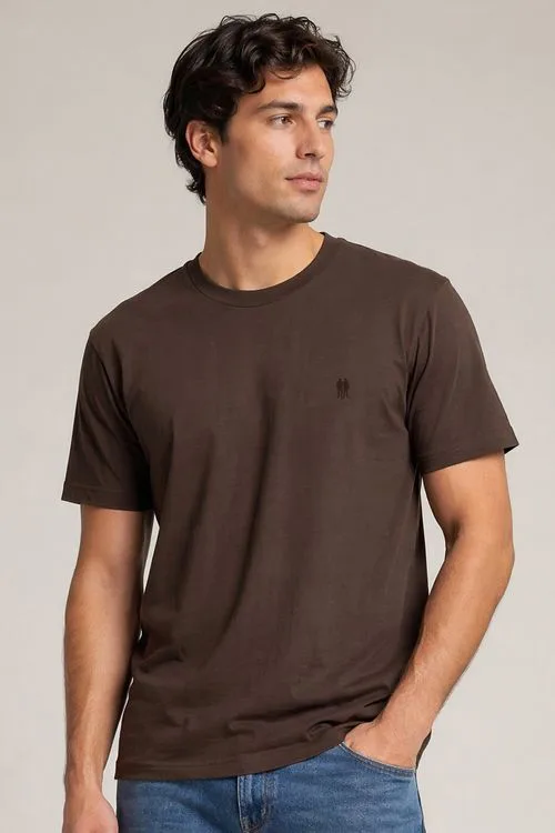Camiseta Masculina Premium Algodão Polo Wear Marrom