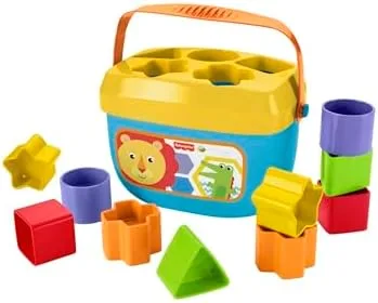 Fisher-Price Brinquedo para Bebês Balde Primeiros Blocos para crianças a partir de 6 meses