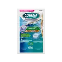 Limpador De Dentadura e Aparelhos Removíveis Corega Tabs 3 Minutos 6 Pastilhas Efervescentes