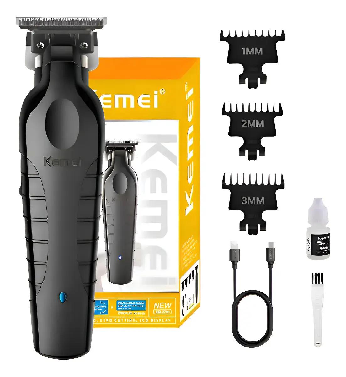 Kemei Maquina De Acabamento Km 2299 Profissional Cor Black