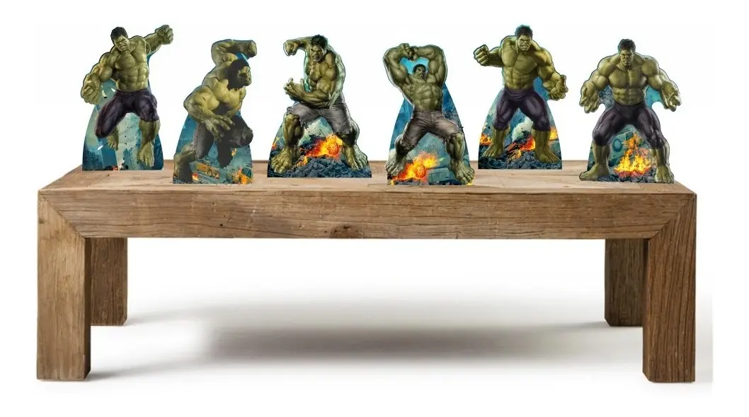 Kit 6 Displays Totens De Mesa Hulk