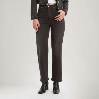 Calça Jeans Levi's® Ribcage Straight Ankle Preta
