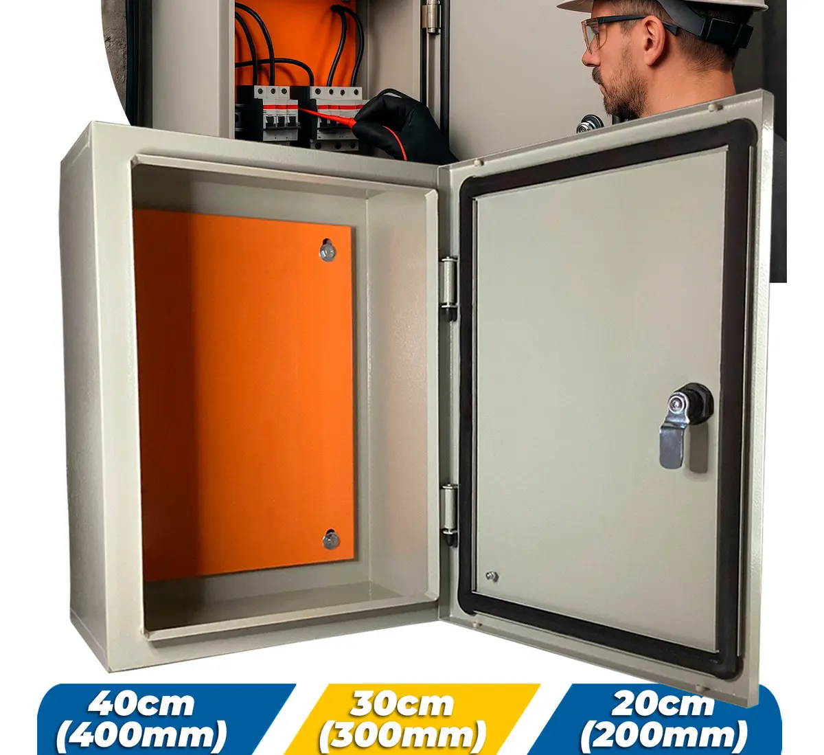 Caixa Comando Hermética Autack Aço Carbono Ip54 40x30x20 Cm Cinza
