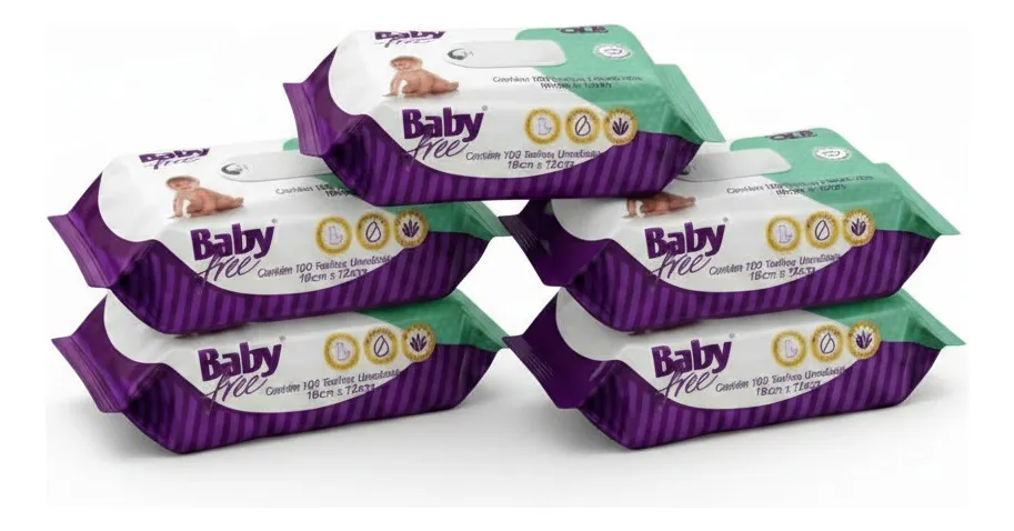 Lenços/toalhas Umedecidos Baby Free 500un