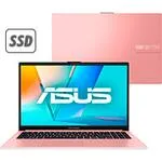 Notebook Asus Vivobook Go 15, AMD Athlon Silver 10, 4GB de Memória, Armazenamento 128GB SSD, Windows 11 Home, Rose, Tela de 15,6", E1504FA-BQ5313WS CX 1 UN