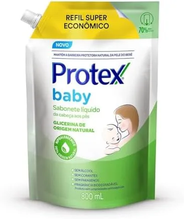 Sabonete Líquido Para Bebês Protex Baby Glicerina Natural 800ml