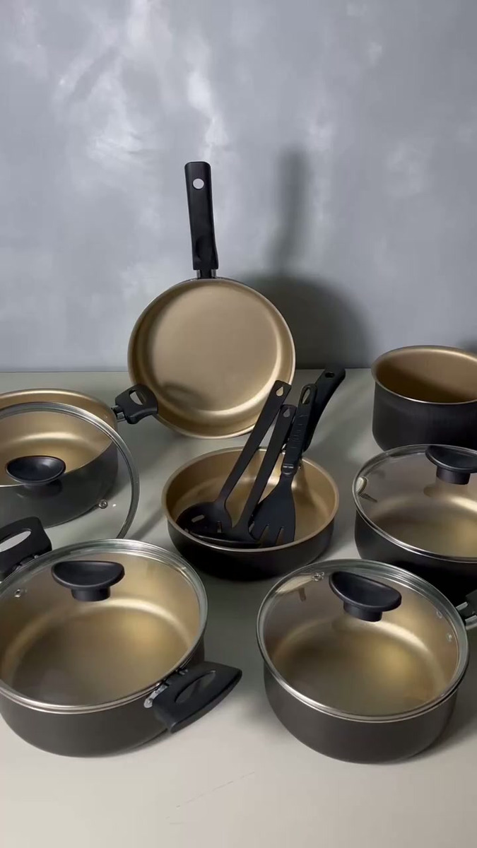 Conjunto Panelas Antiaderente 10 Peças Teflon Várias Cores