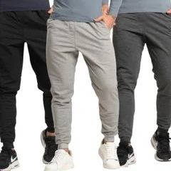 KIT 3 Calça Jogger Moletom Fitness Vekyo Roupa Básico Para Frio Treino Moda Masculina Academia