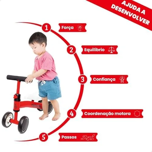 Bicicleta‎‎ Andador‎‎ Tico-Tico‎‎ De‎‎ Equilíbrio‎‎ Sem‎‎ Pedal‎‎ Infantil‎‎ 4‎‎‎ Rodas