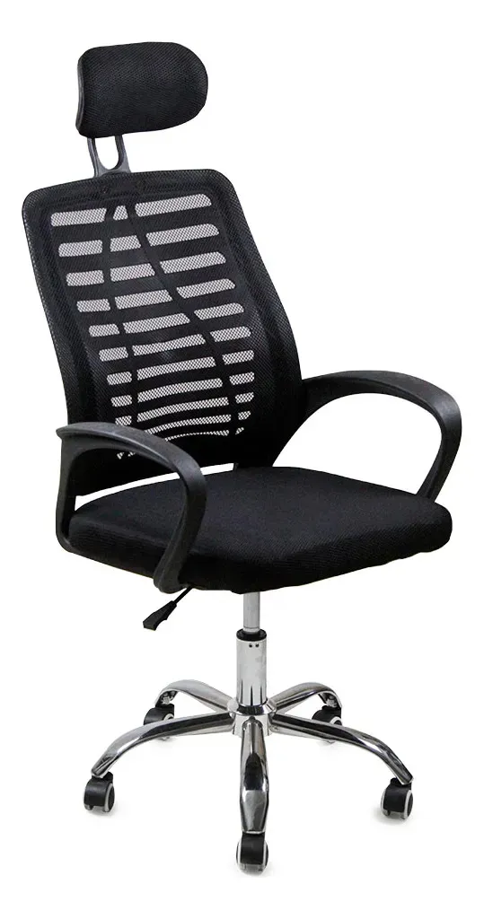 Cadeira De Escritório Oficial Webshop Diretor Mesh Dir360 Ergonômica Preta Com Estofado De Malha Preto
