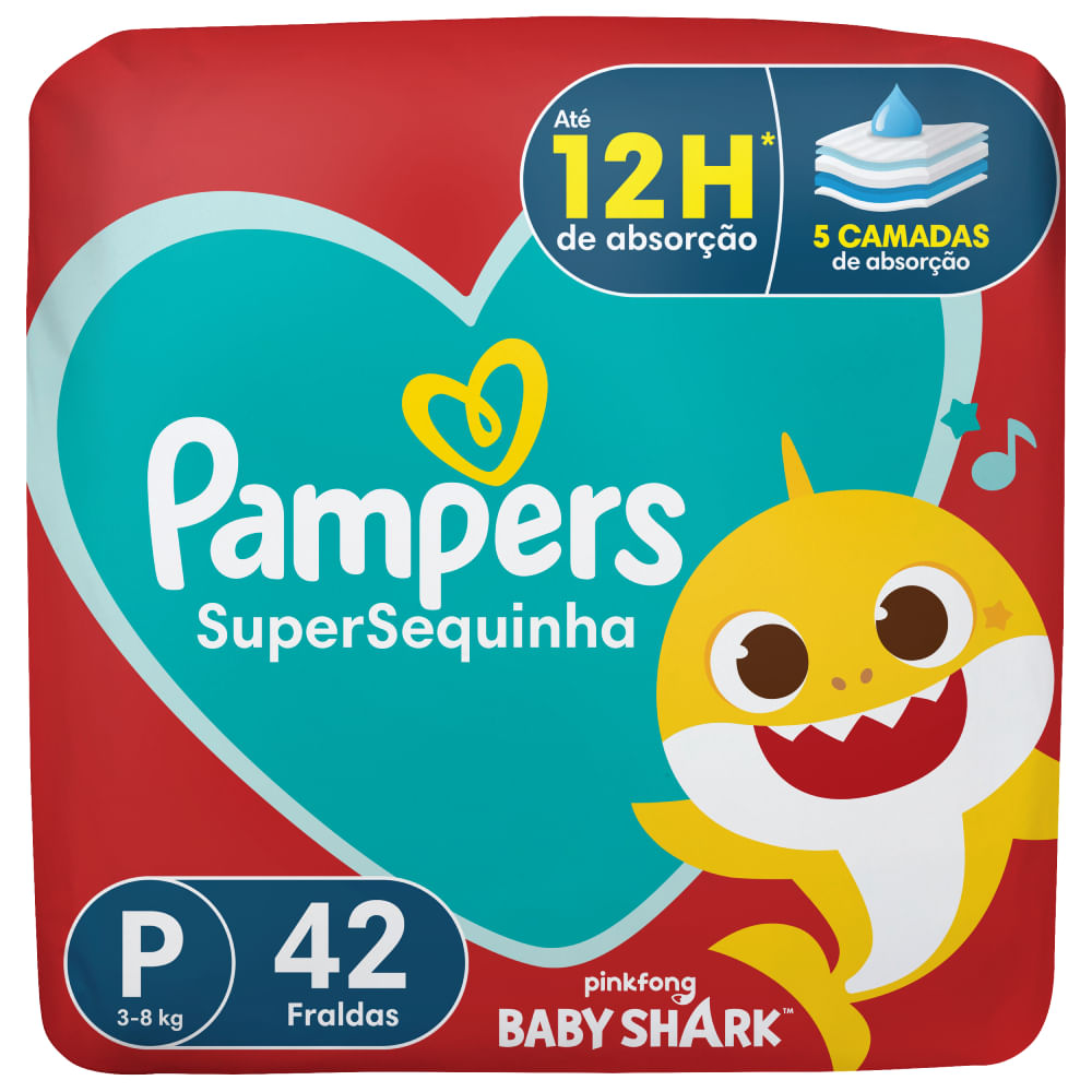 Fralda Descartável Extra Absorção Pampers Supersec P 42un