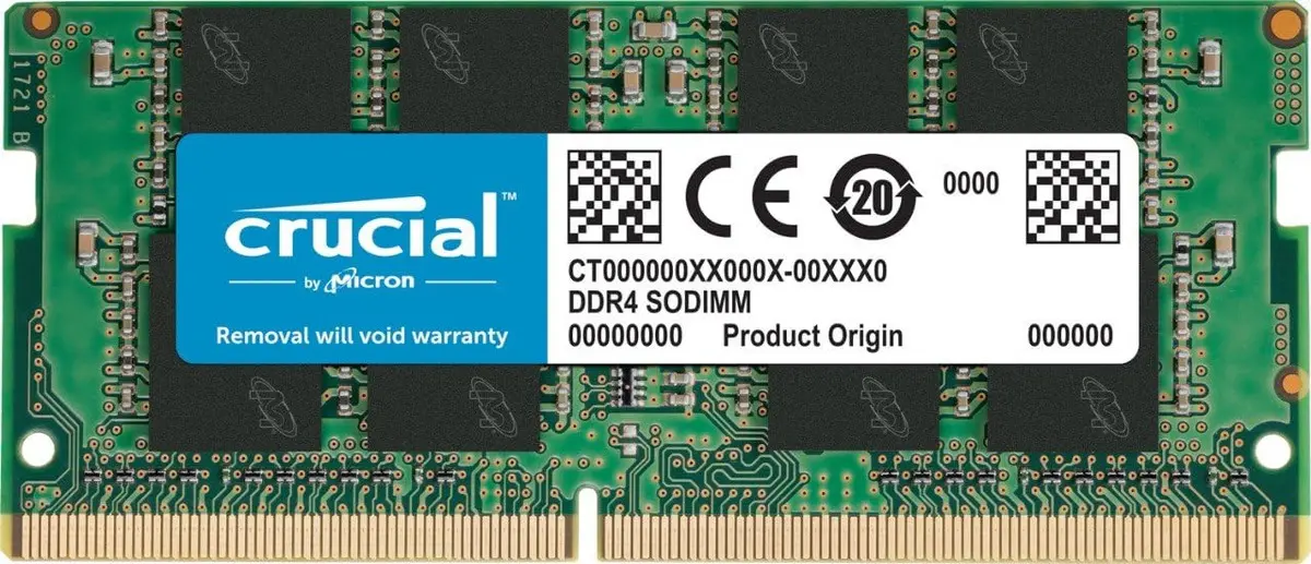 Memória Ram Color Verde 8gb 1 Ddr4 3200mhz Crucial Ct8g4sfra32a