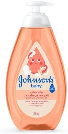 Johnson's Baby Sabonete Líquido Glicerina da Cabeça aos Pés, 750ml