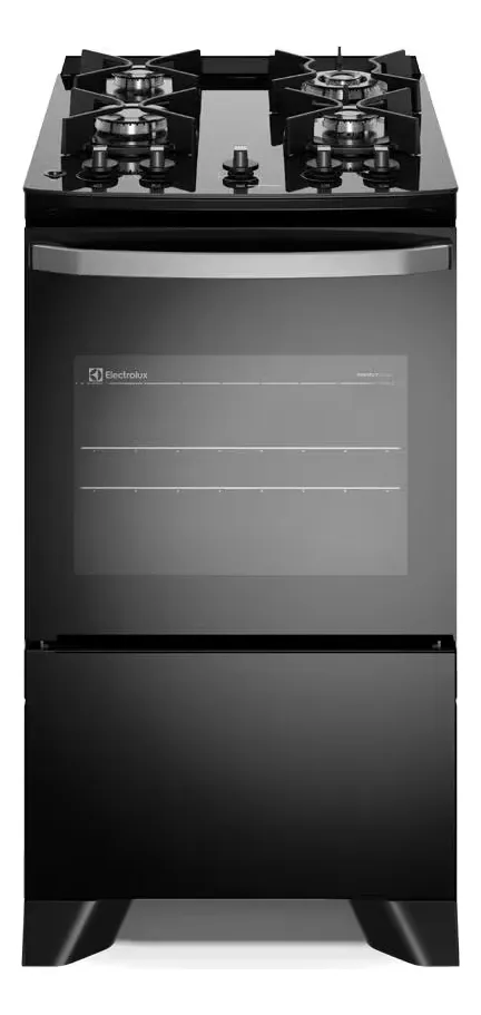 Fogão Fe4gb 4 Bocas Efficient Mesa De Vidro Electrolux Preto 127/220v
