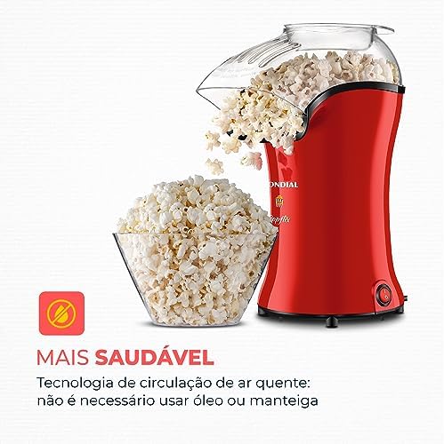 Pipoqueira Popflix, Mondial, Vermelho, 1200W, 110V - PP-03