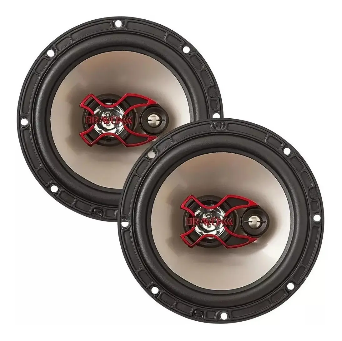Bravox B3x60 X 6´´ Preto/prata Triaxial Auto Falante 6