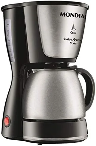 MONDIAL Cafeteira Elétrica Dolce Arome, Preto/Inox, 550W, 110V - C-34 JI 15X