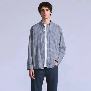 Camisa Levi's® Blue Tab Relaxed Manga Longa Xadrez
