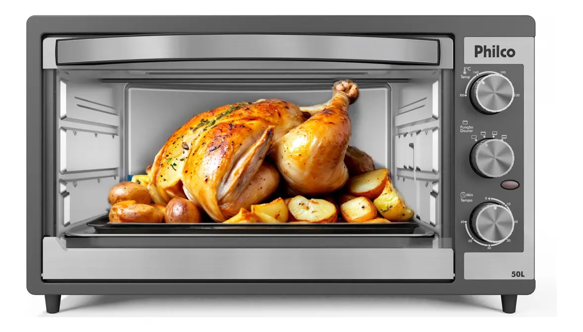 Forno Elétrico Philco 50l Dupla Resistência Pfe52p 220v Preto