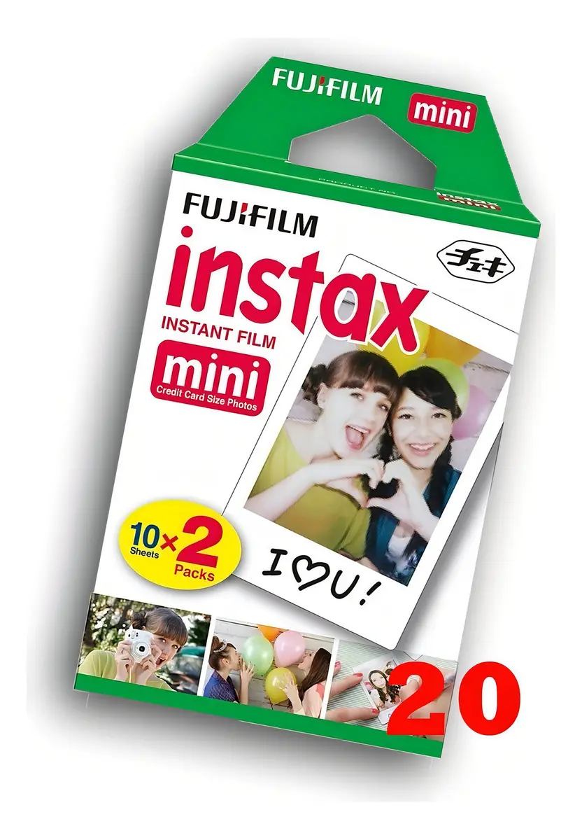 Filme Instantâneo Instax Com 20 Poses Fujifilm Filmemini20 Cor Branco