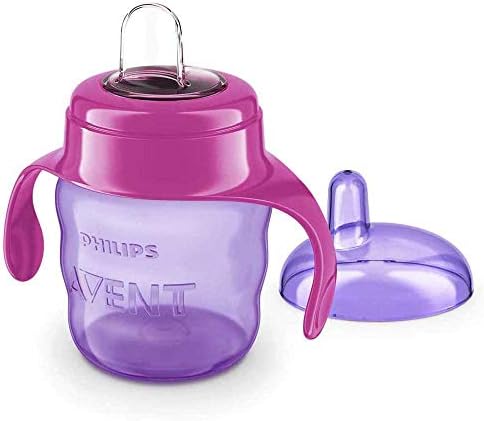 Copo de transição Philips Avent com bico de silicone rosa 6m+