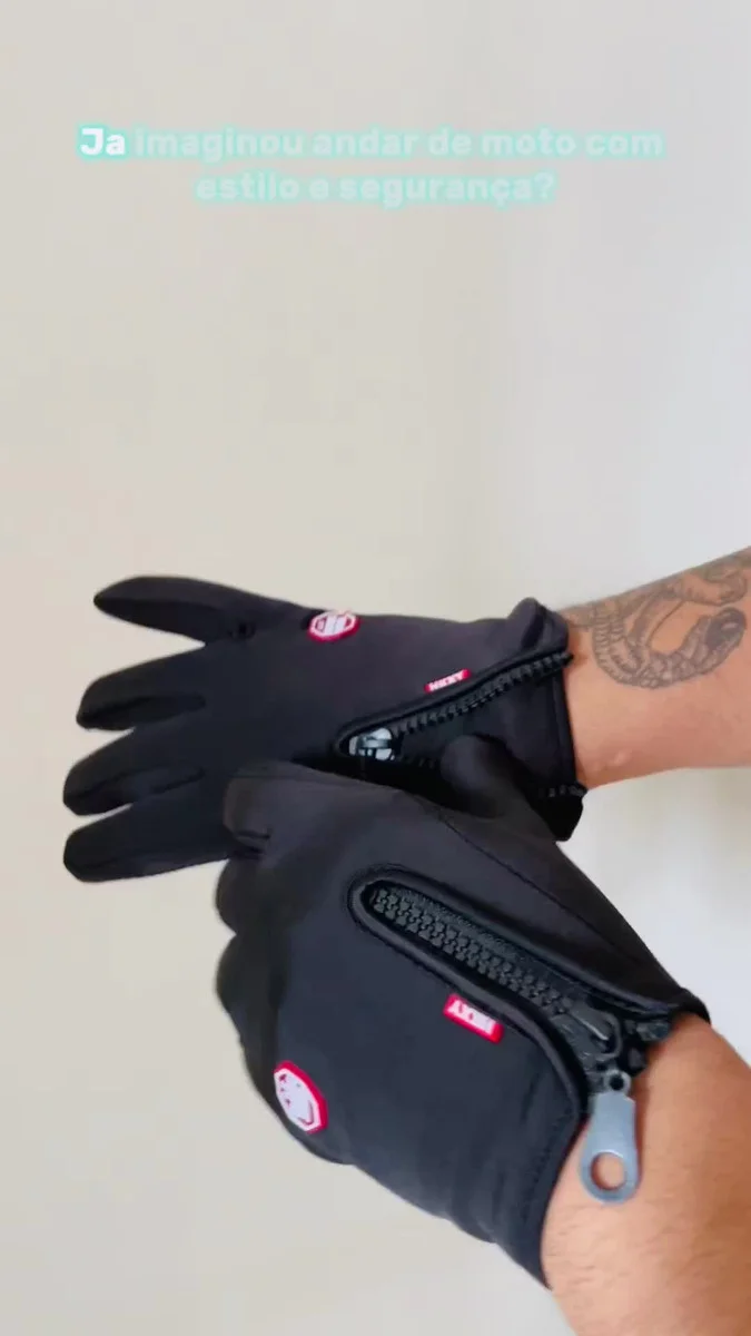 Luva Moto Motoqueiro Impermeável Térmica Inverno Frio Touch