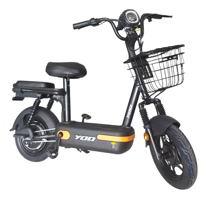 Bicicleta Elétrica Yoo Mobility Y-200 350w Farol Led Scooter Laranja Sem Cnh E Emplacamento