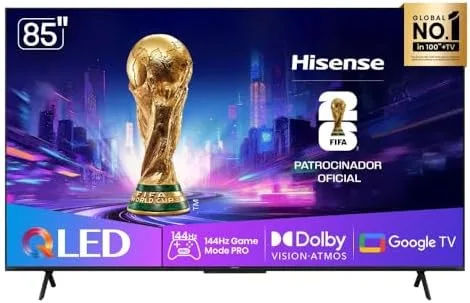 Smart TV Hisense QLED 4K 85" Polegadas com Dolby Vision, Dolby Gaming, Alexa e Google - 85Q7QG