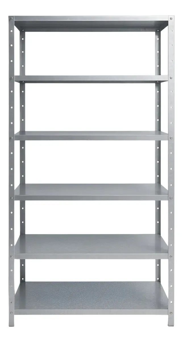 Estante De Aço DMECOM Ferro Metal Armário Industrial Reforçado Organizadora 6 Bandejas Prateleiras 190x90x27cm Resistente Inox Cozinha Almoxarifado Escritório Livreiro Depósito