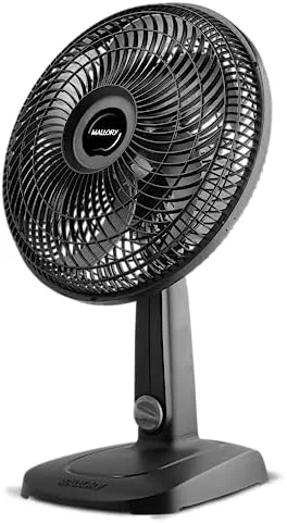 Ventilador de Mesa Mallory Turbo Compact 30 cm, Silencioso, Hélice de 6 pás, Grade Especial em Sistema TS, Máxima Vazão e Mínimo Ruído -127V